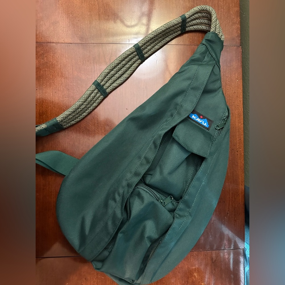 Kavu Emerald Green Rope Sling Backpack